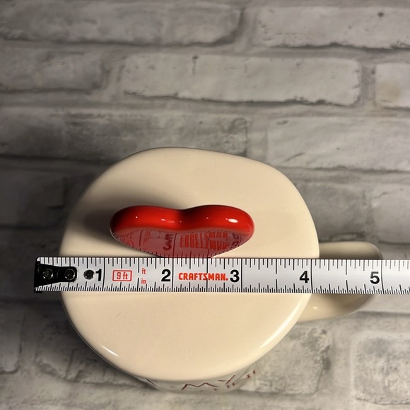 Be my Valentine 16 oz coffee mug with red heart lid Rae Dunn Artisan collection - Picture 8 of 9